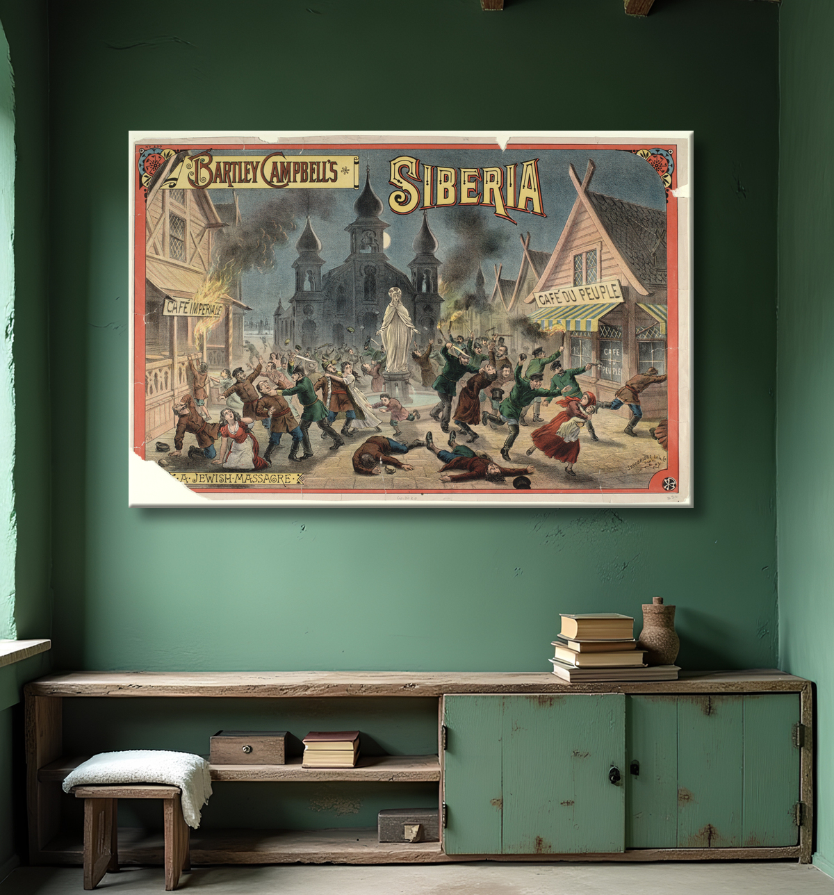 Reproduction Siberia A Jewish Massacre de Bartley Campbell de Campbell, Bartley avec decor