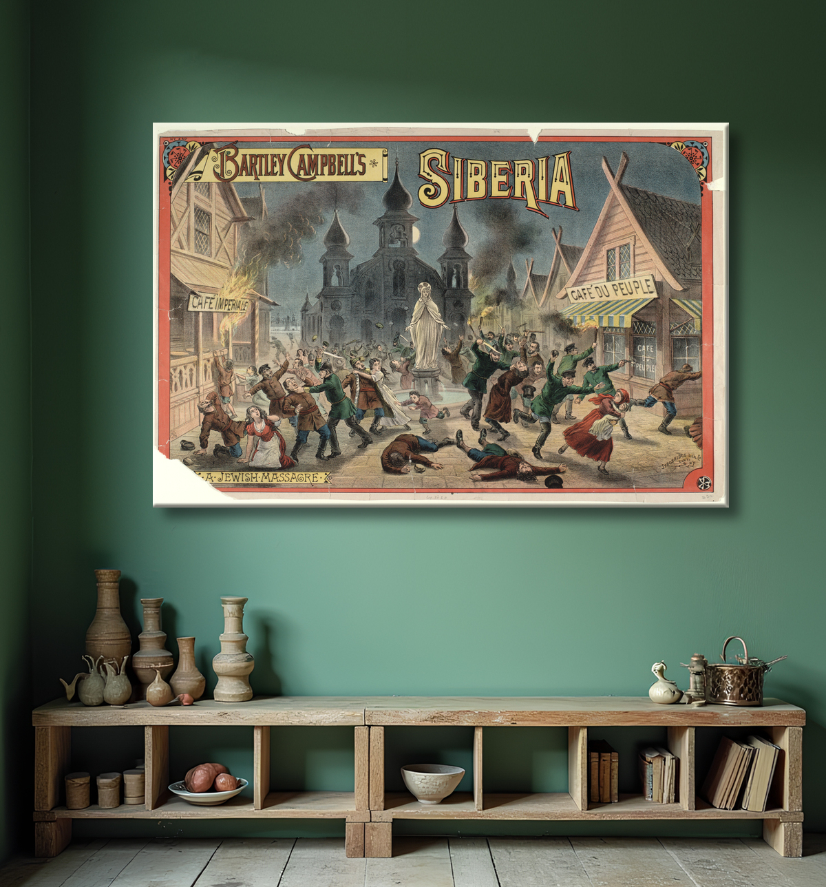 Reproduction Siberia A Jewish Massacre de Bartley Campbell de Campbell, Bartley avec decor