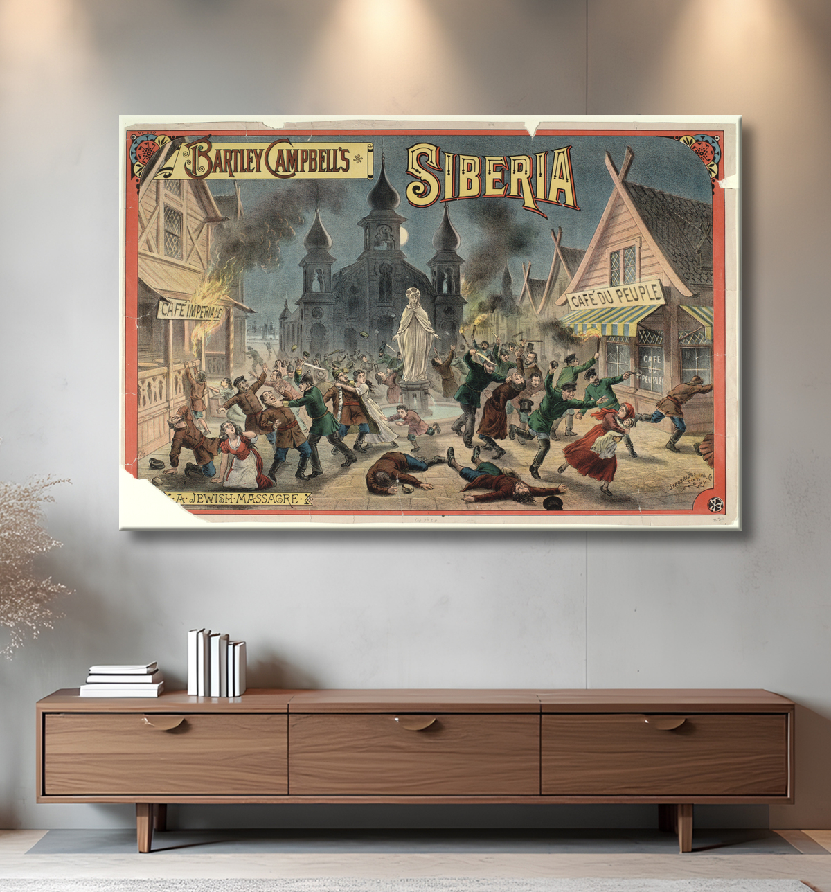 Reproduction Siberia A Jewish Massacre de Bartley Campbell de Campbell, Bartley avec decor