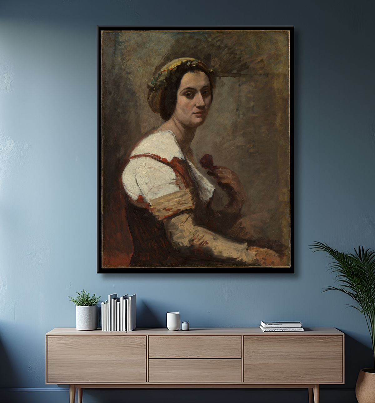 Reproduction Sibylle de Camille Corot avec decor