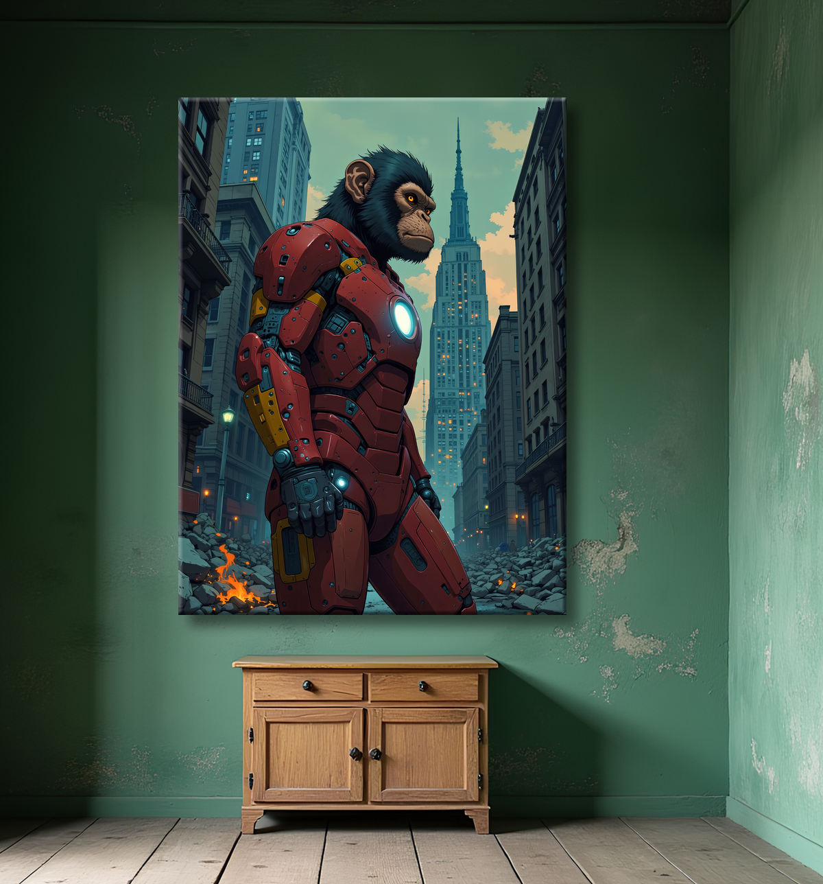 Tableaux singe super-héros | Décoration murale originale et pop culture avec decor