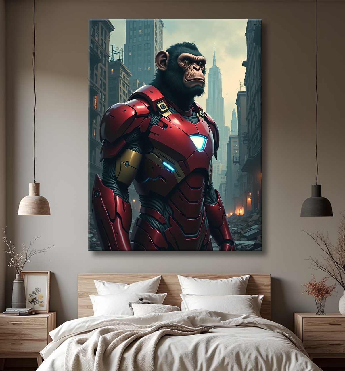 Tableaux singe super-héros | Décoration murale originale et pop culture avec decor