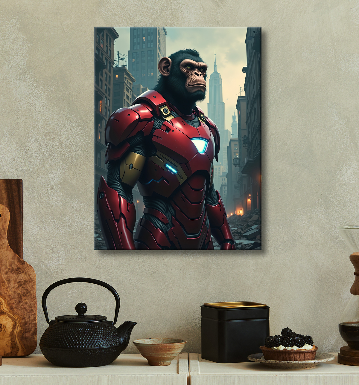 Tableaux singe super-héros | Décoration murale originale et pop culture avec decor