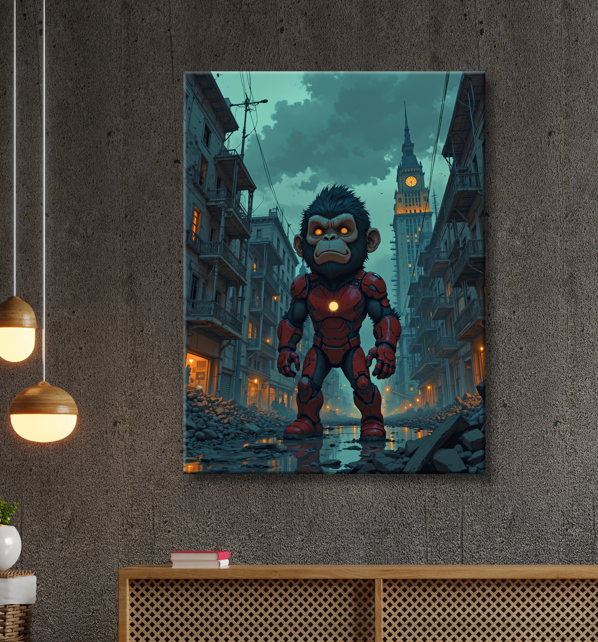 Tableaux singe super-héros | Décoration murale originale et pop culture avec decor