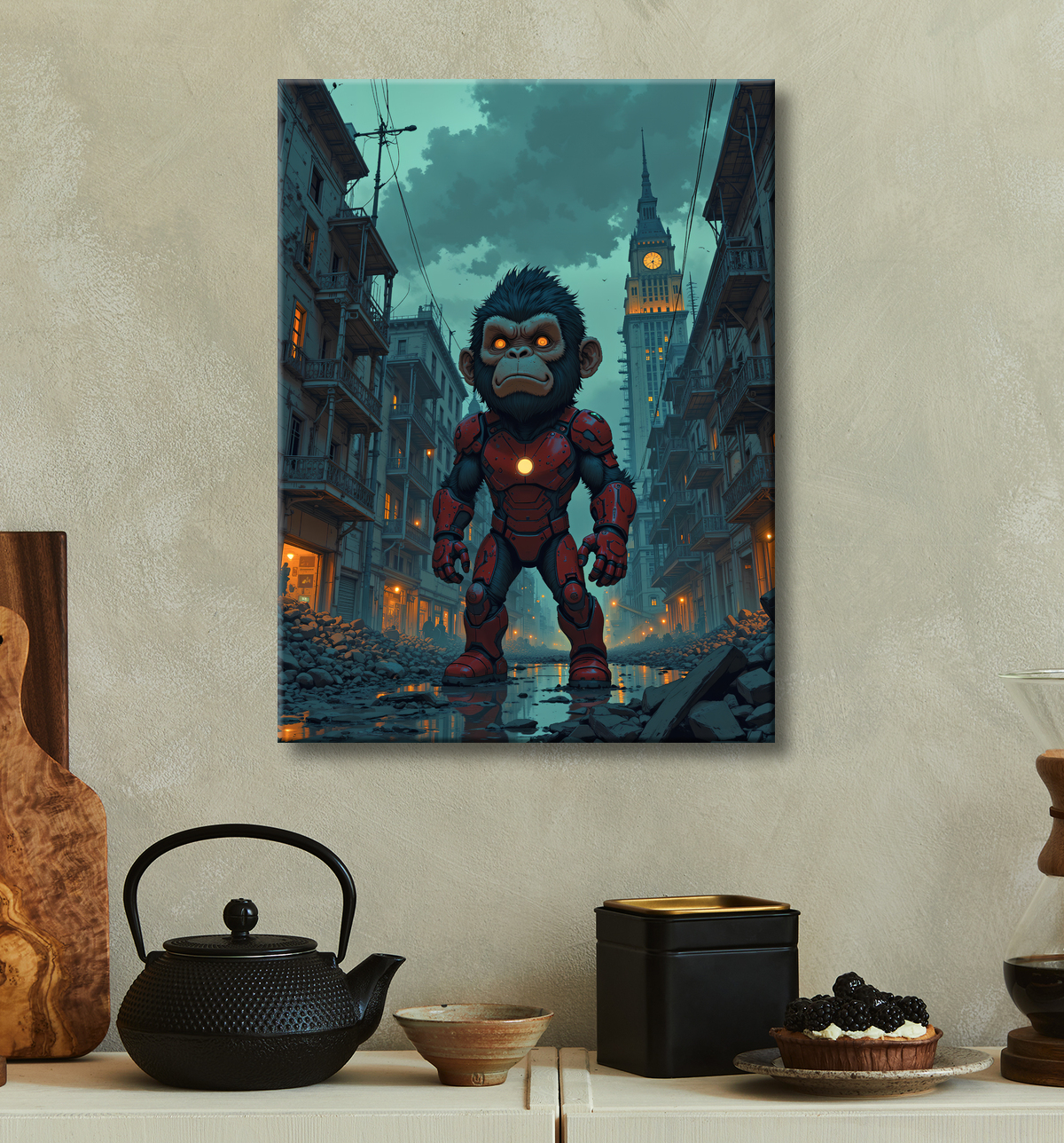 Tableaux singe super-héros | Décoration murale originale et pop culture avec decor