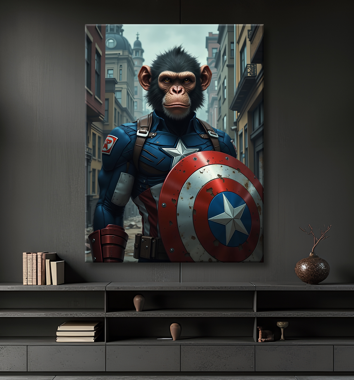Tableaux singe super-héros | Décoration murale originale et pop culture avec decor