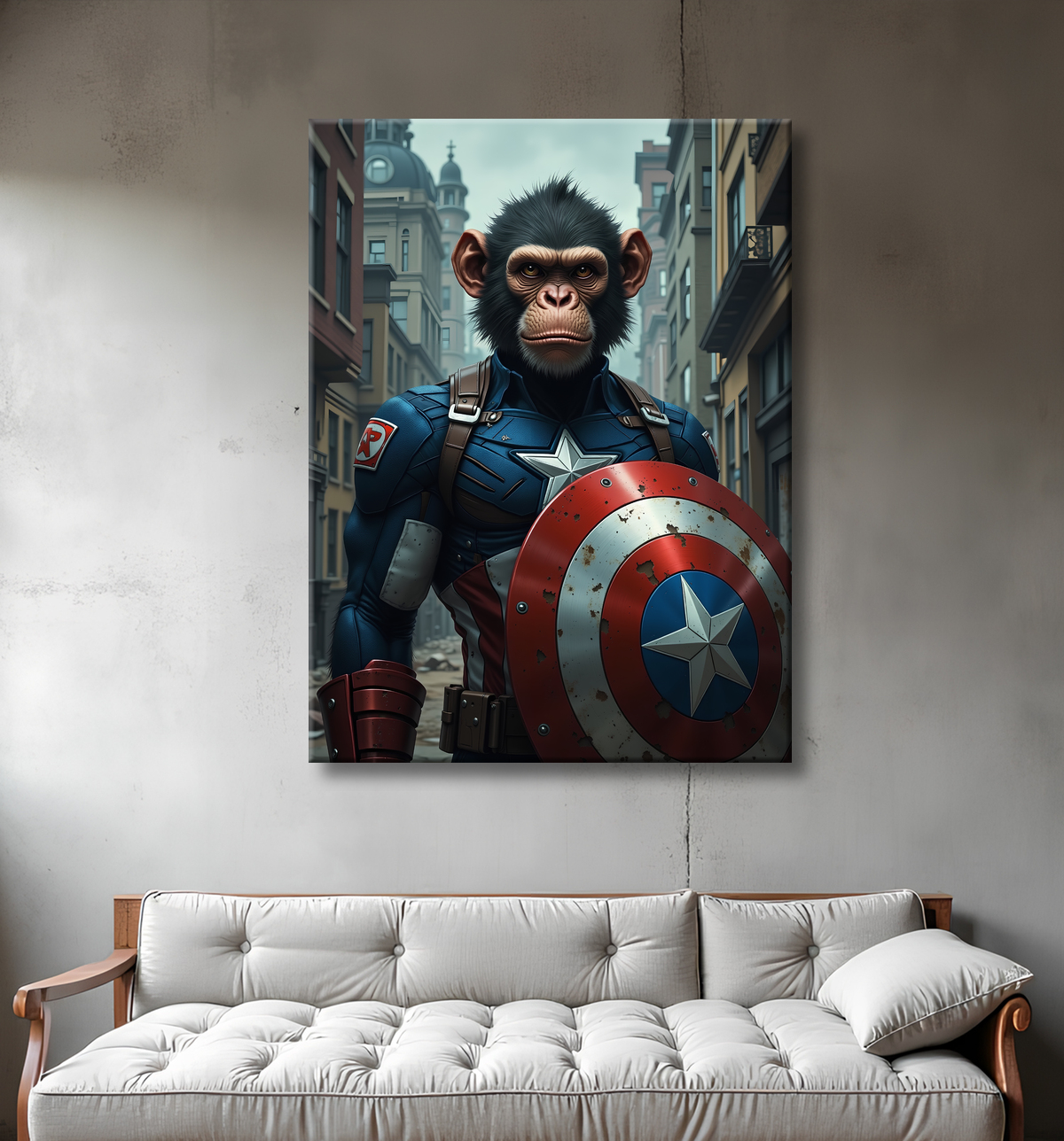 Tableaux singe super-héros | Décoration murale originale et pop culture avec decor