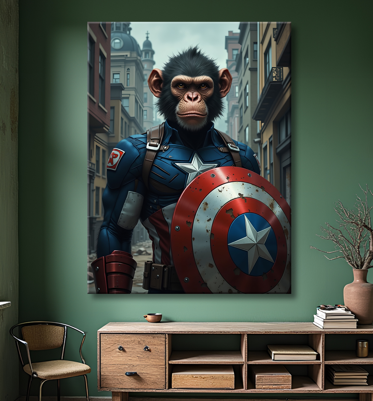 Tableaux singe super-héros | Décoration murale originale et pop culture avec decor