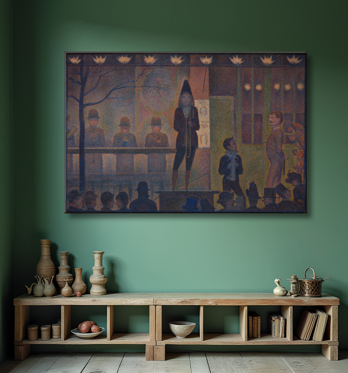 Reproduction Spectacle de cirque (défilé de cirque) de Georges Seurat avec decor