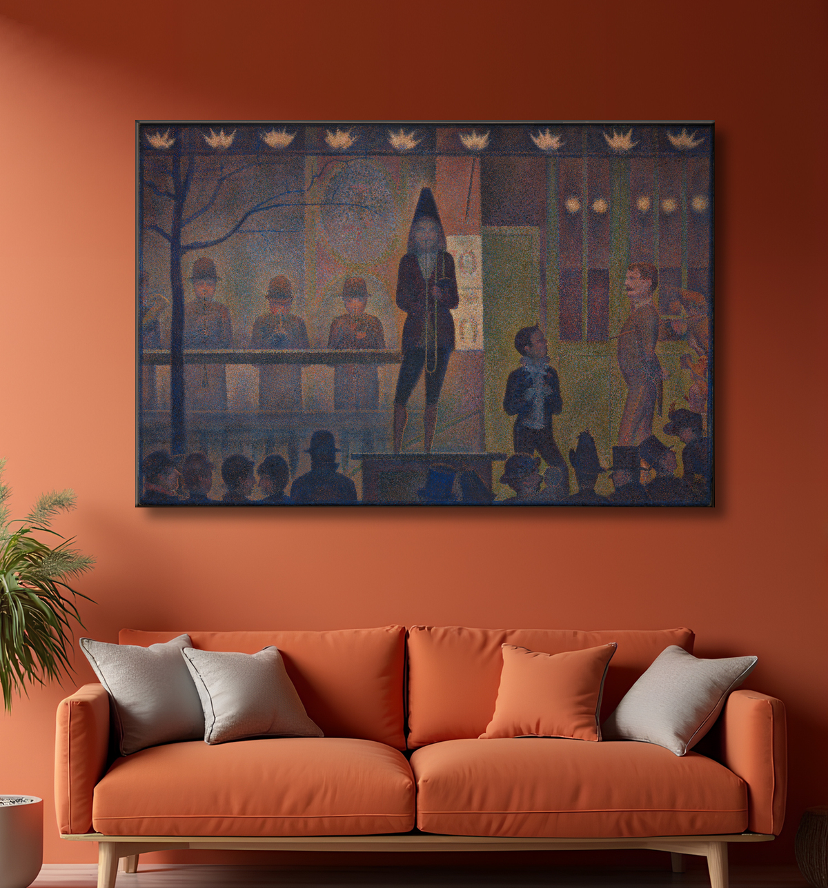 Reproduction Spectacle de cirque (défilé de cirque) de Georges Seurat avec decor