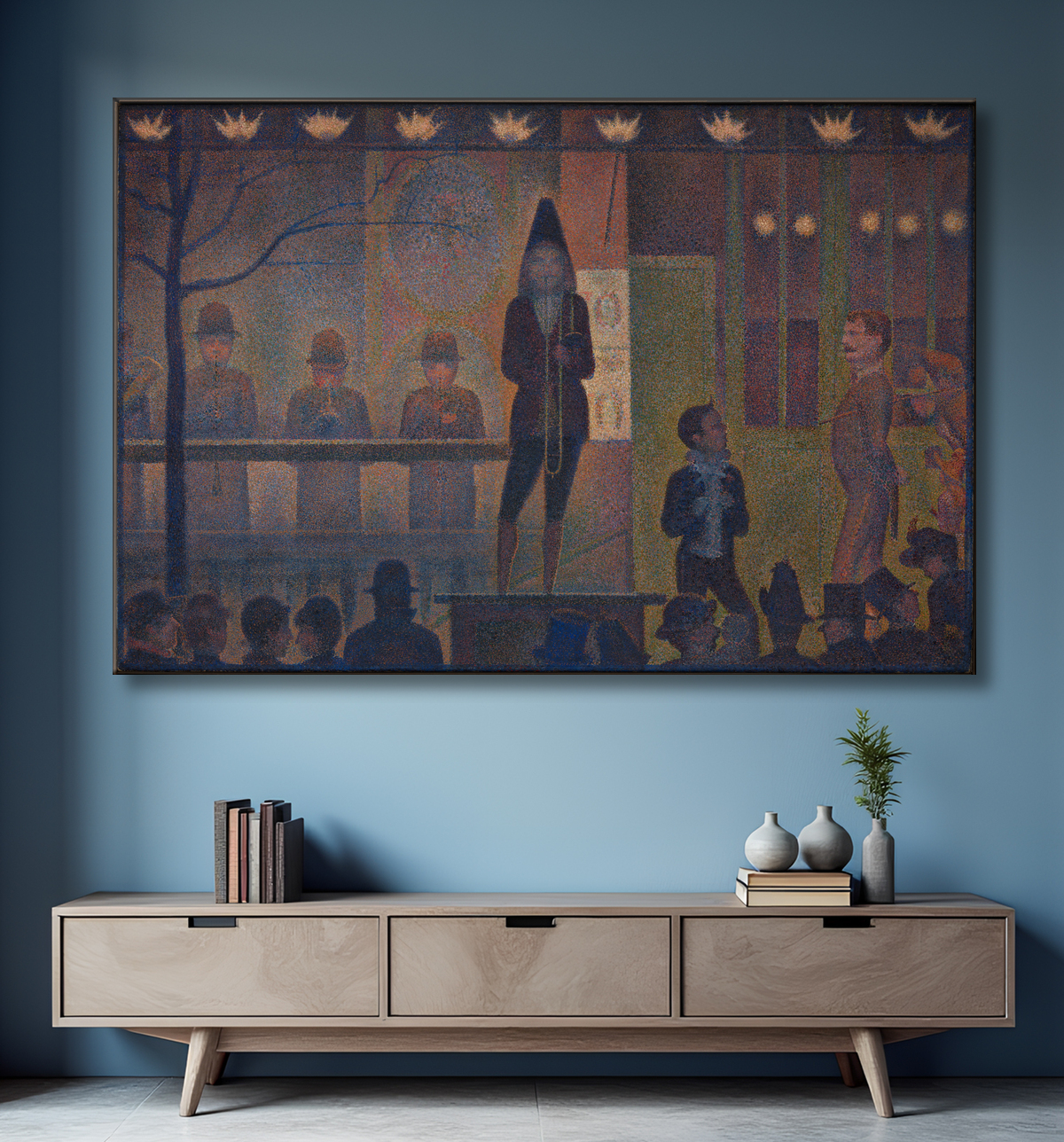 Reproduction Spectacle de cirque (défilé de cirque) de Georges Seurat avec decor
