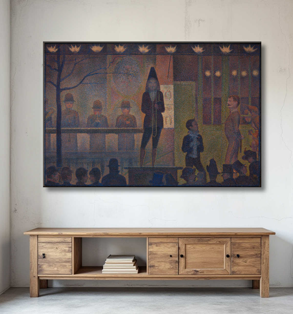 Reproduction Spectacle de cirque (défilé de cirque) de Georges Seurat avec decor