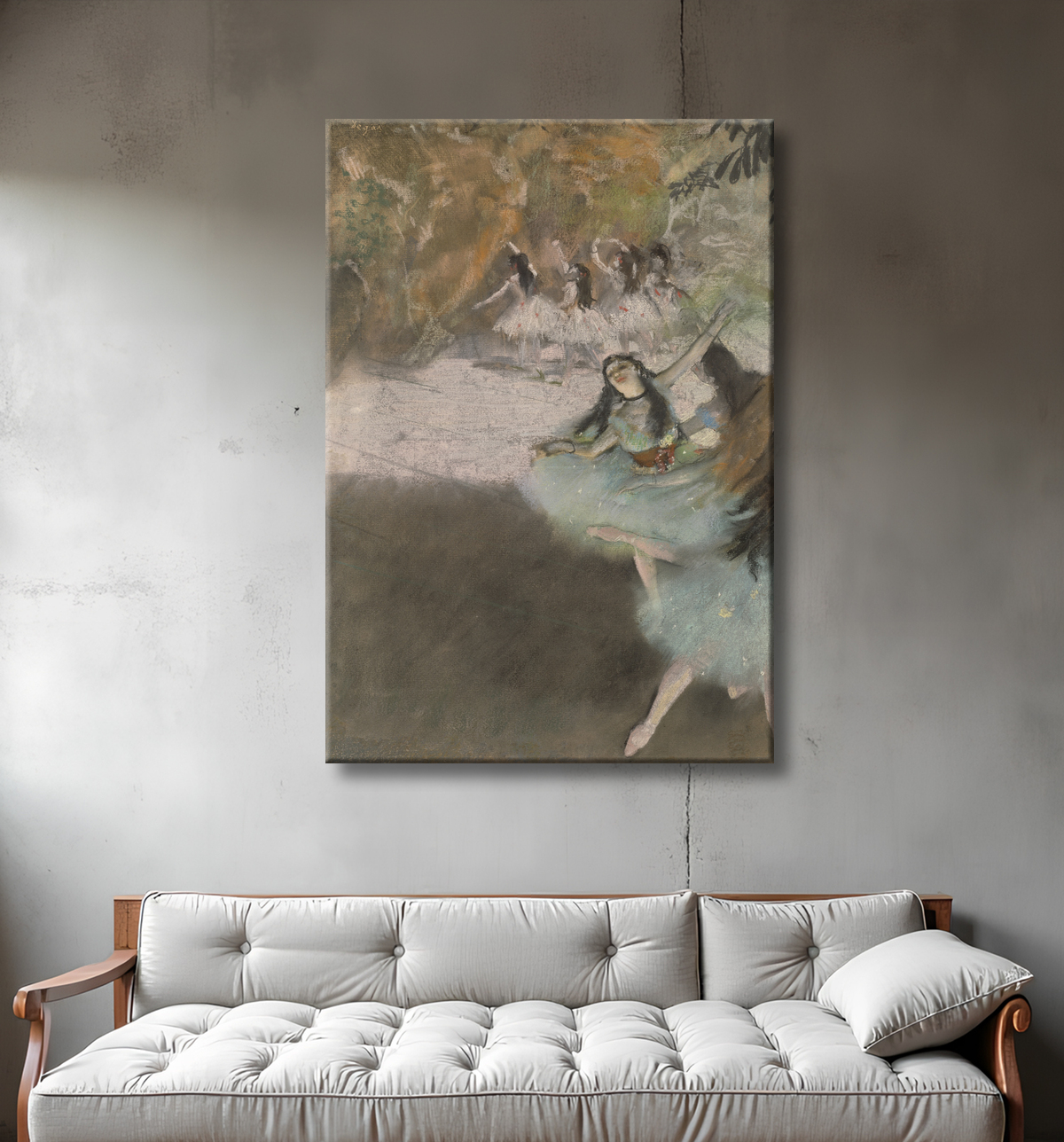 Reproduction Sur la scène de Hilaire Germain Edgar Degas avec decor