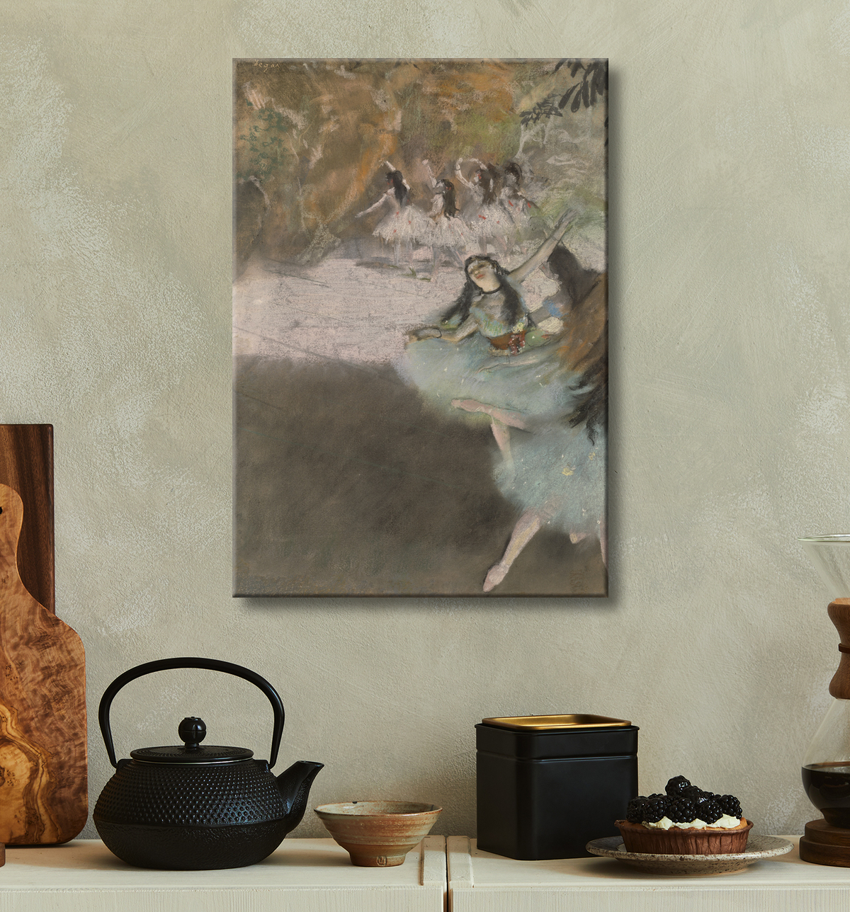 Reproduction Sur la scène de Hilaire Germain Edgar Degas avec decor