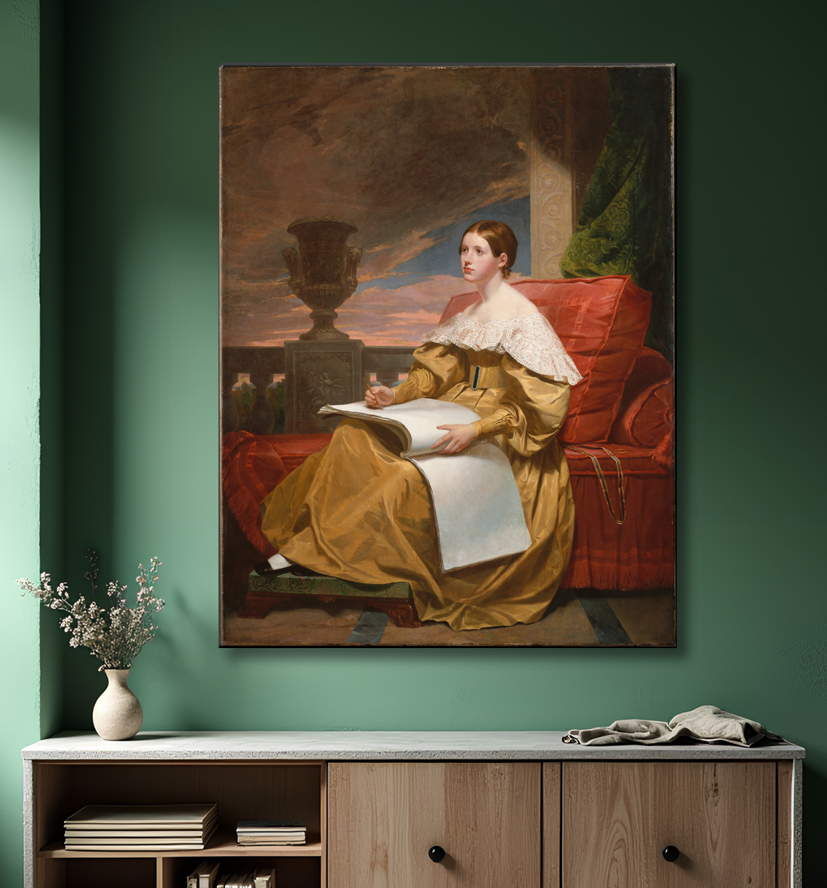 Reproduction Susan Walker Morse (La Muse) de Samuel F. B. Morse avec decor