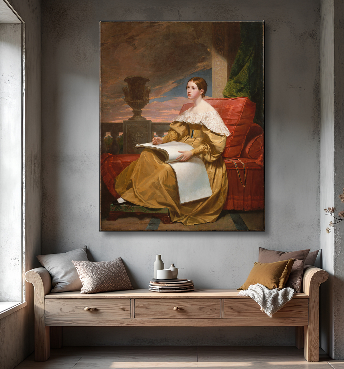 Reproduction Susan Walker Morse (La Muse) de Samuel F. B. Morse avec decor