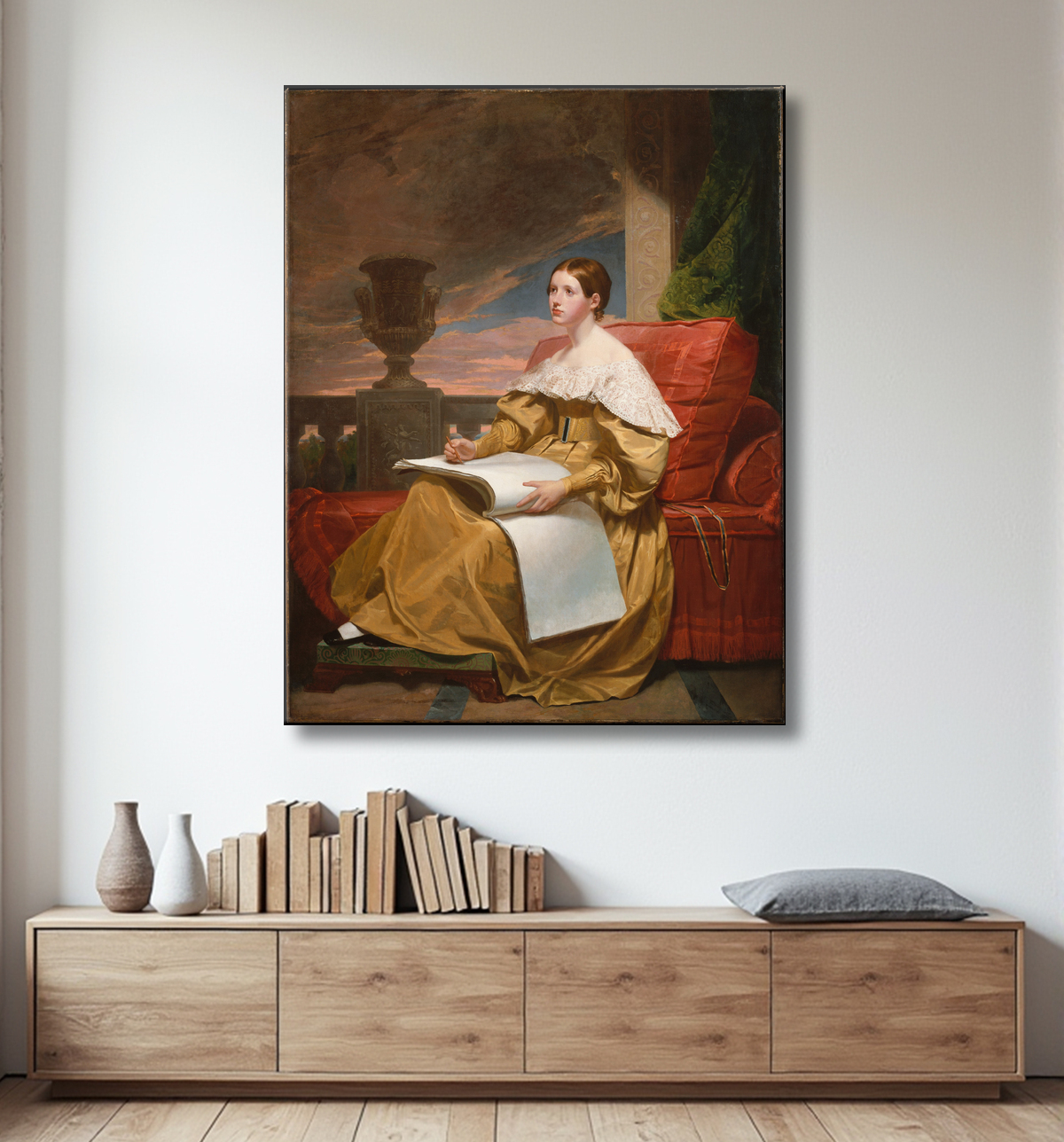 Reproduction Susan Walker Morse (La Muse) de Samuel F. B. Morse avec decor