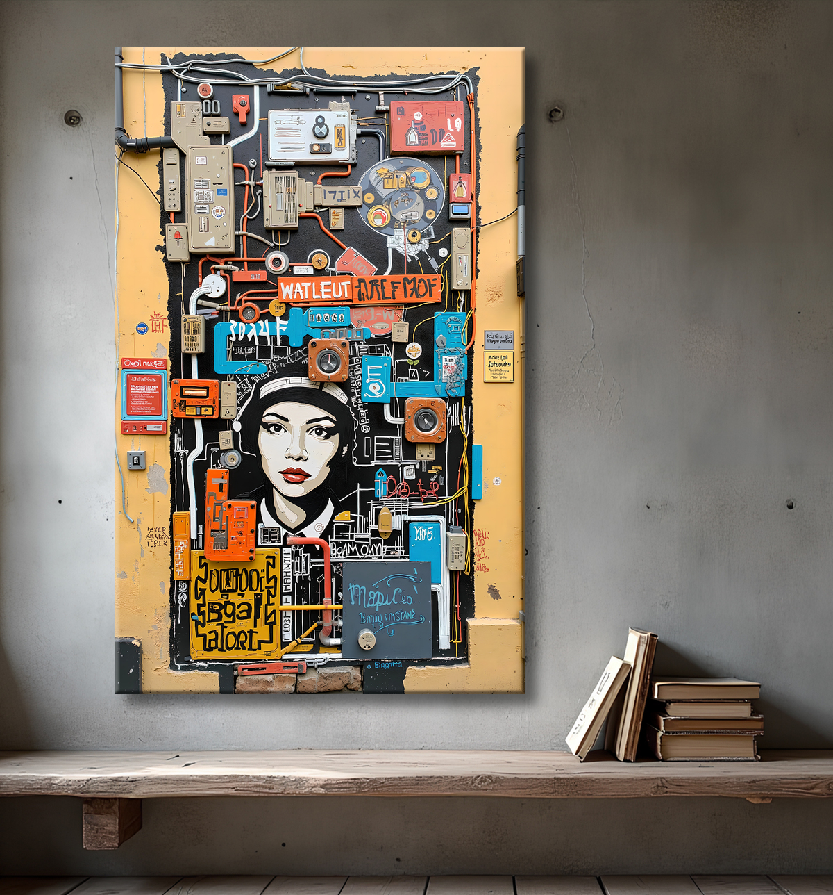 Tableau Street Art inspiration Basquiat avec decor