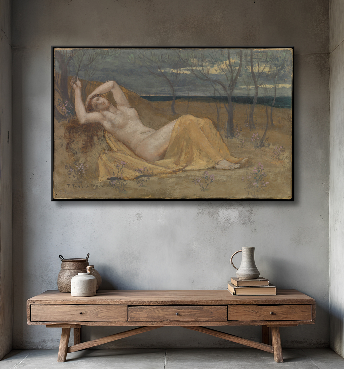 Reproduction Tamaris de Pierre Puvis de Chavannes avec decor