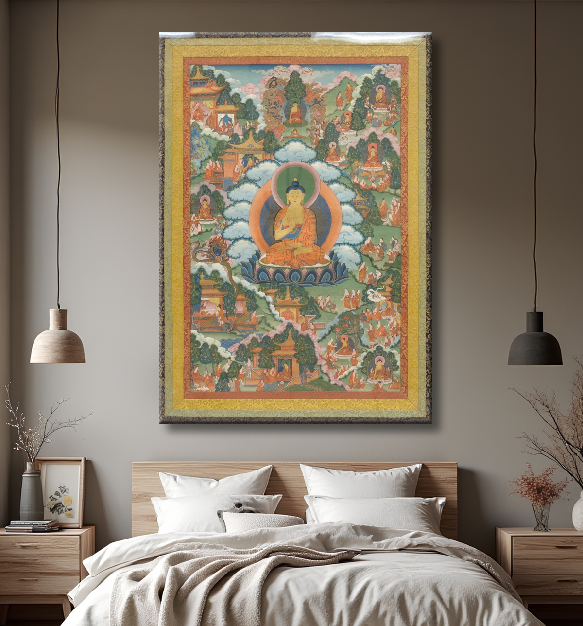 Reproduction Tangka avec decor