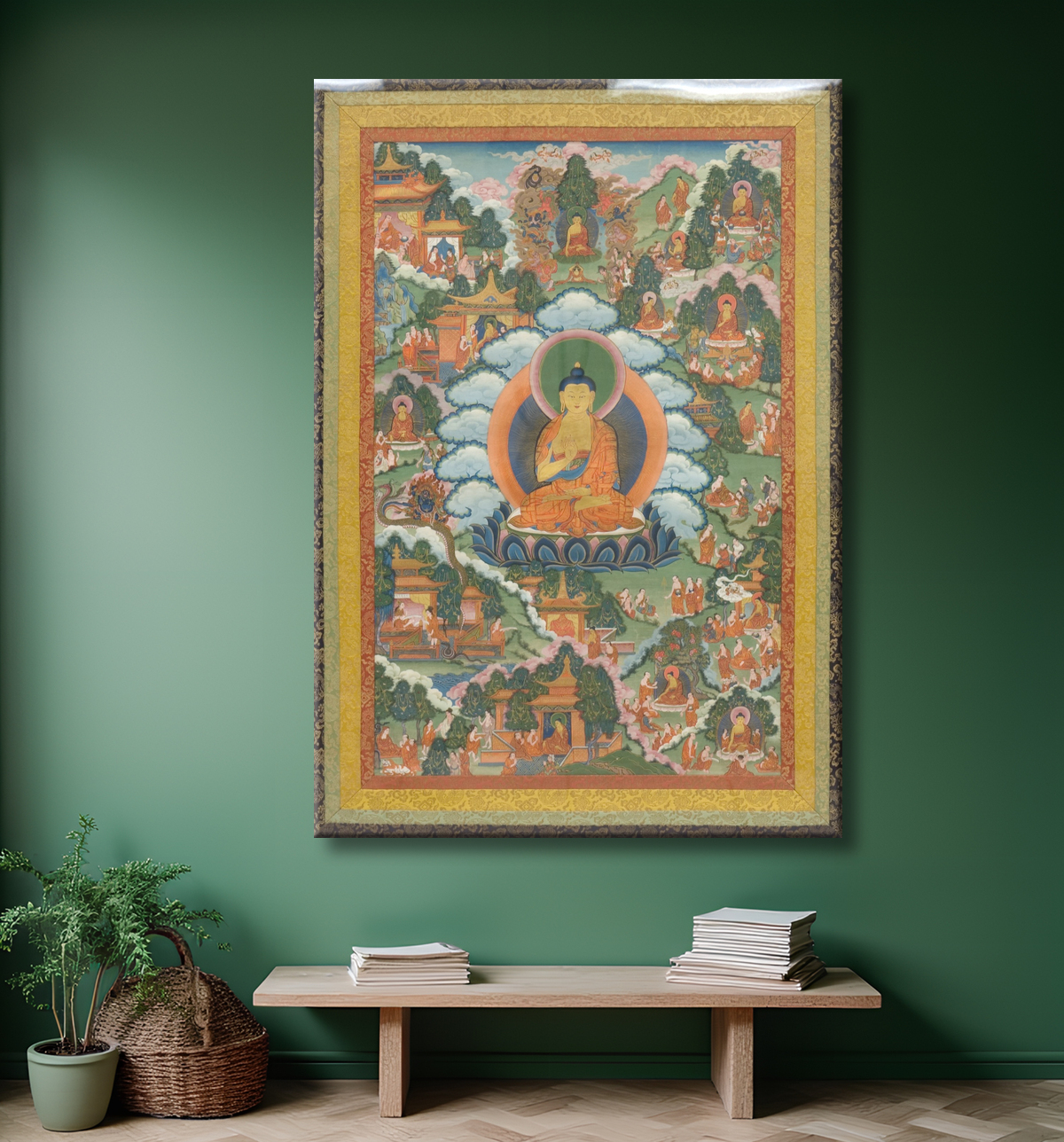 Reproduction Tangka avec decor