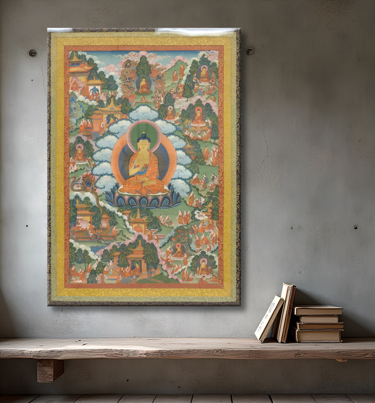 Reproduction Tangka avec decor
