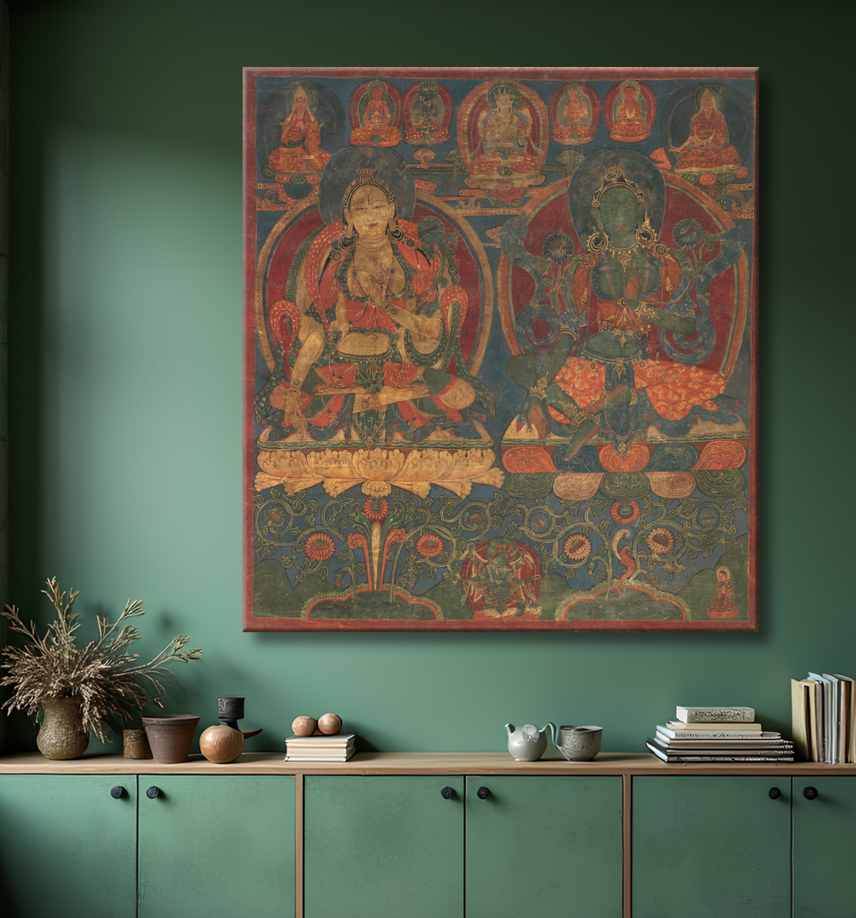 Reproduction Tara Blanche et Tara Verte avec decor