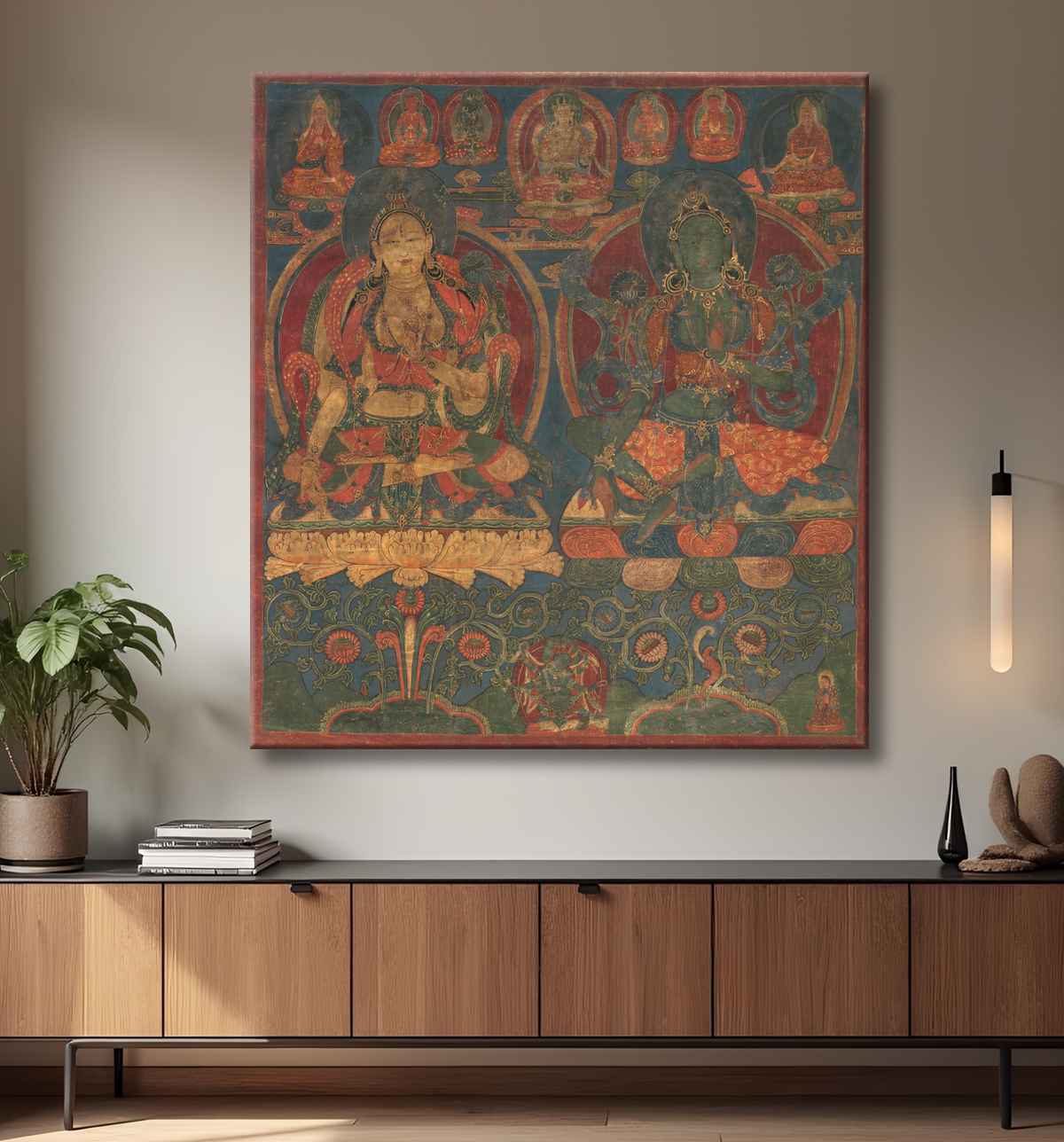 Reproduction Tara Blanche et Tara Verte avec decor