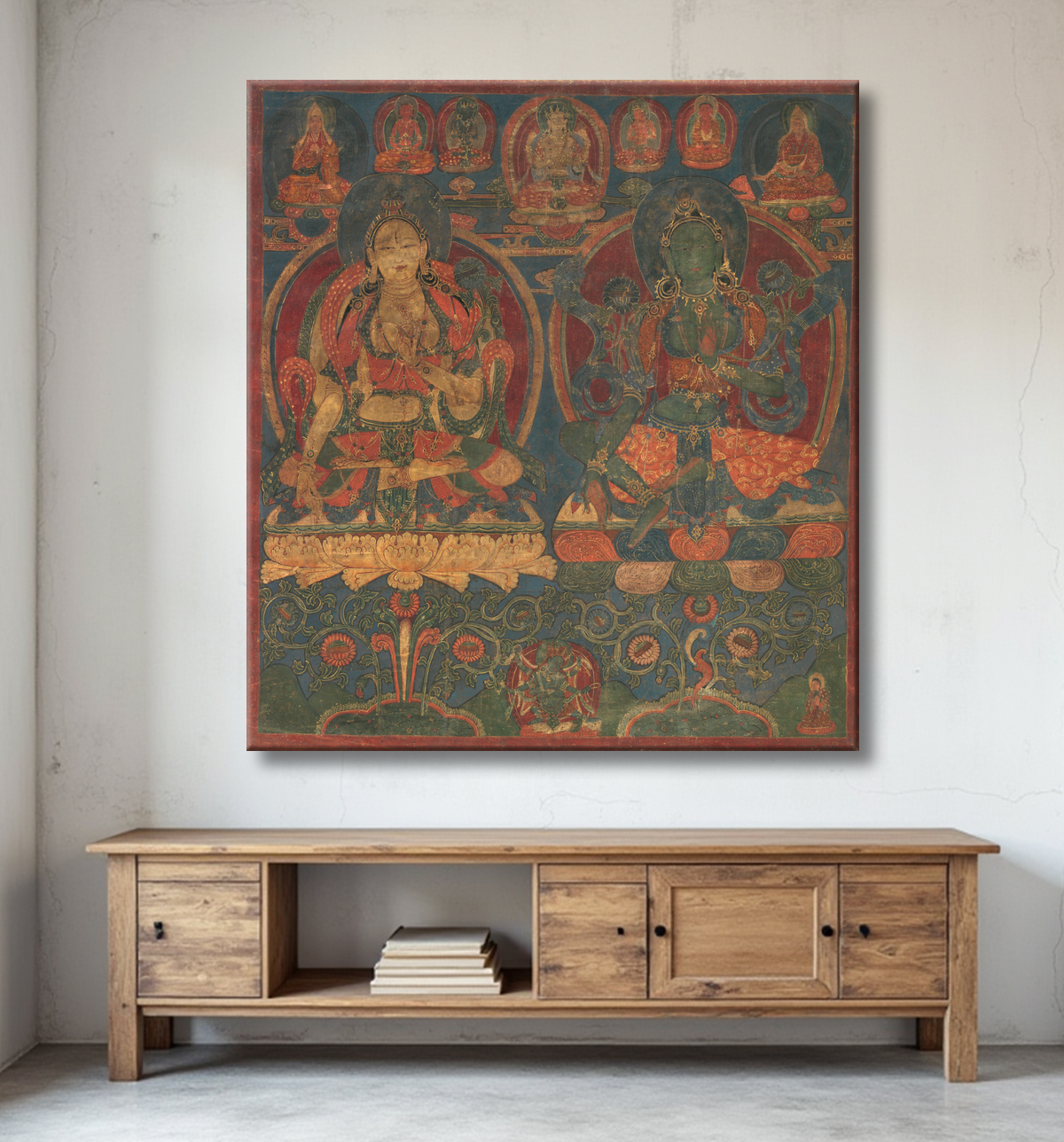 Reproduction Tara Blanche et Tara Verte avec decor