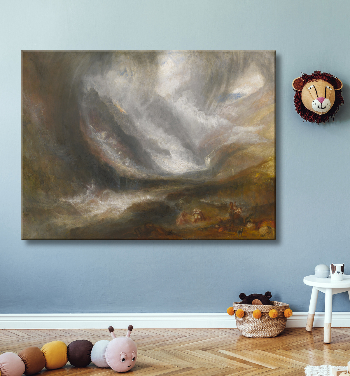 Reproduction Tempête de neige en mer de Joseph Mallord William Turner avec decor