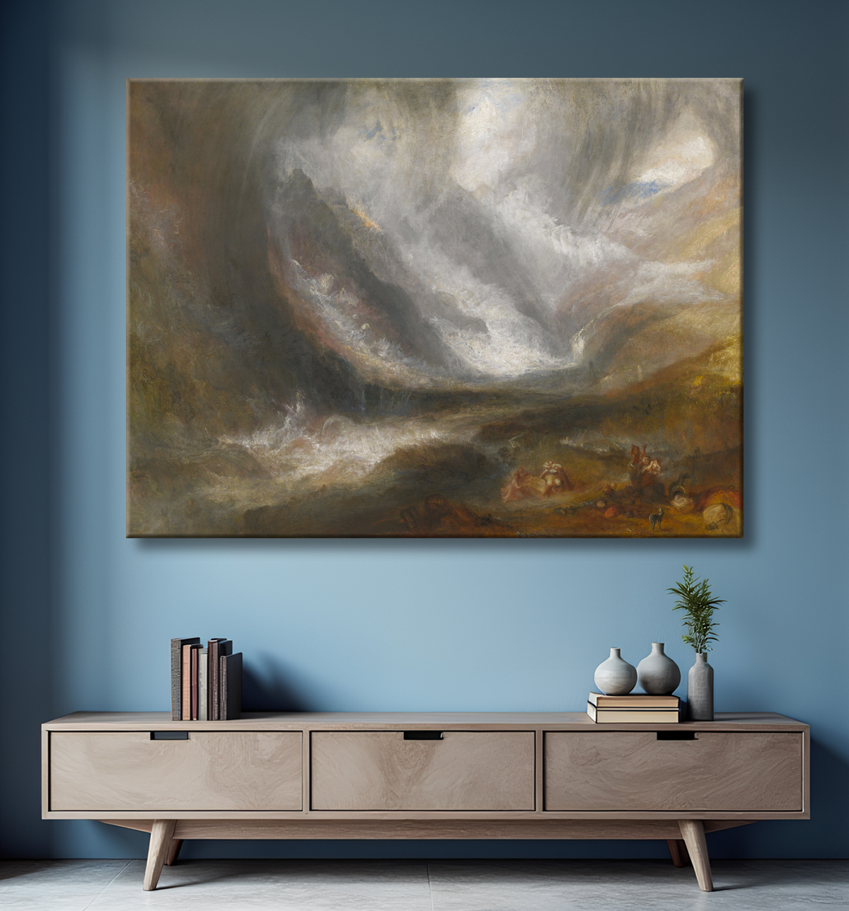 Reproduction Tempête de neige en mer de Joseph Mallord William Turner avec decor
