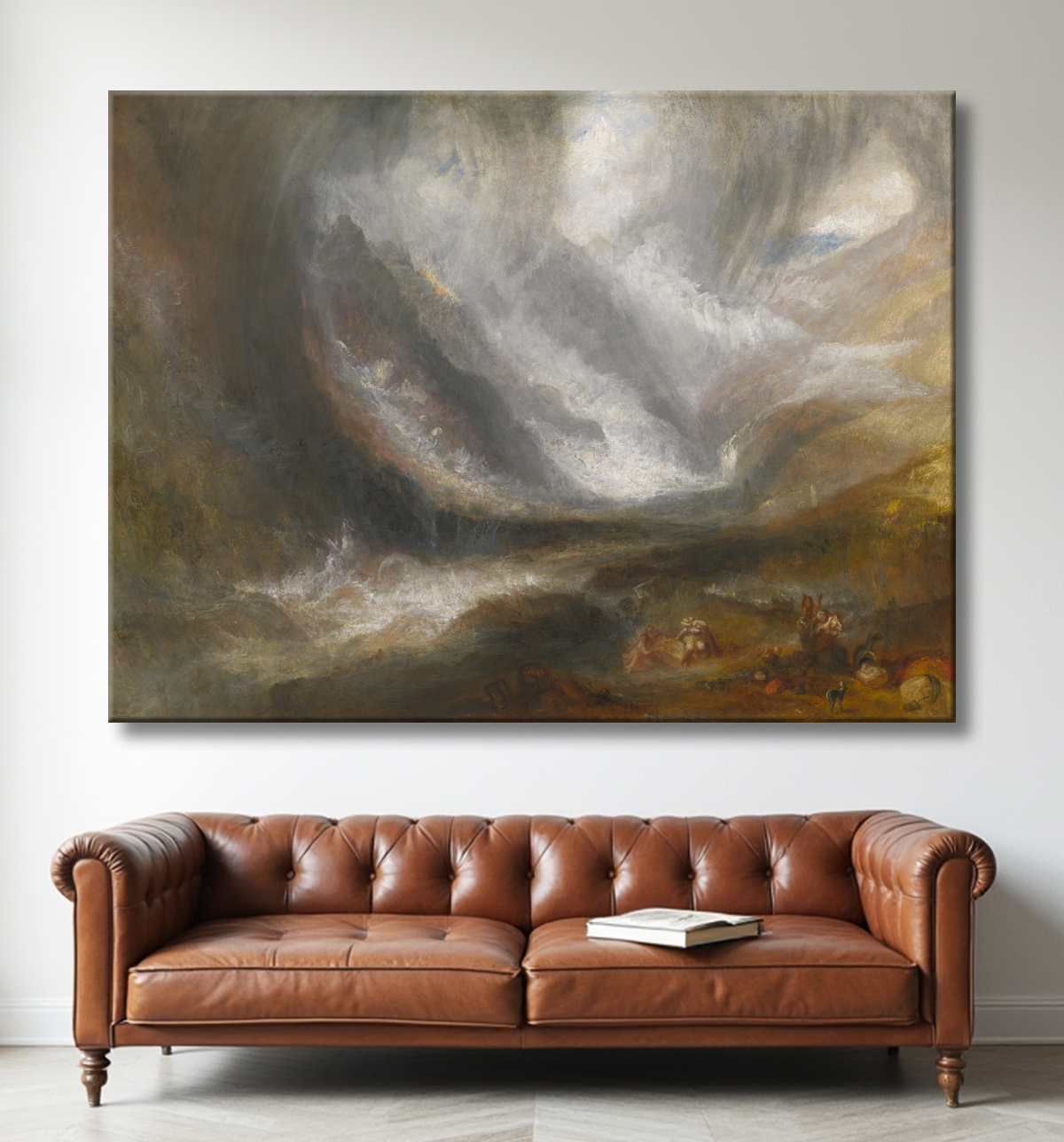 Reproduction Tempête de neige en mer de Joseph Mallord William Turner avec decor