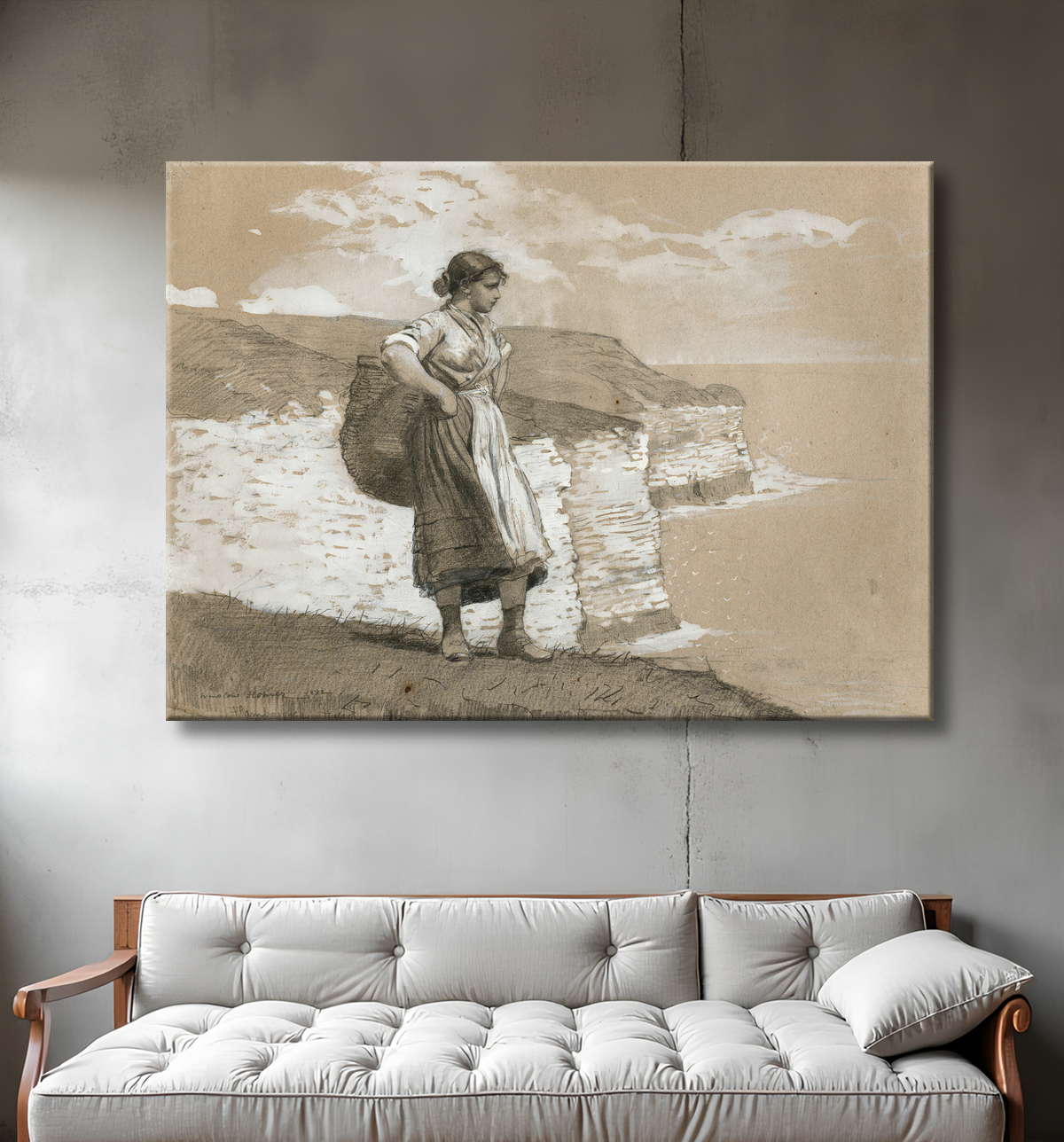 Reproduction Tête de Flamborough, Angleterre de Winslow Homer avec decor