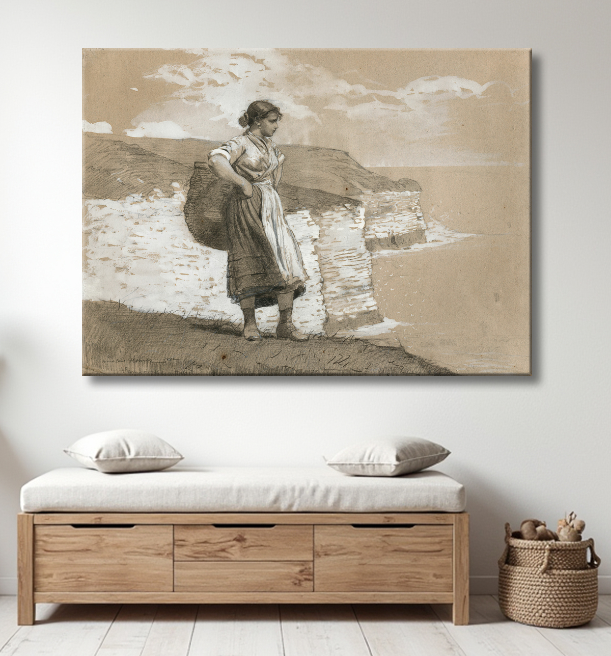 Reproduction Tête de Flamborough, Angleterre de Winslow Homer avec decor