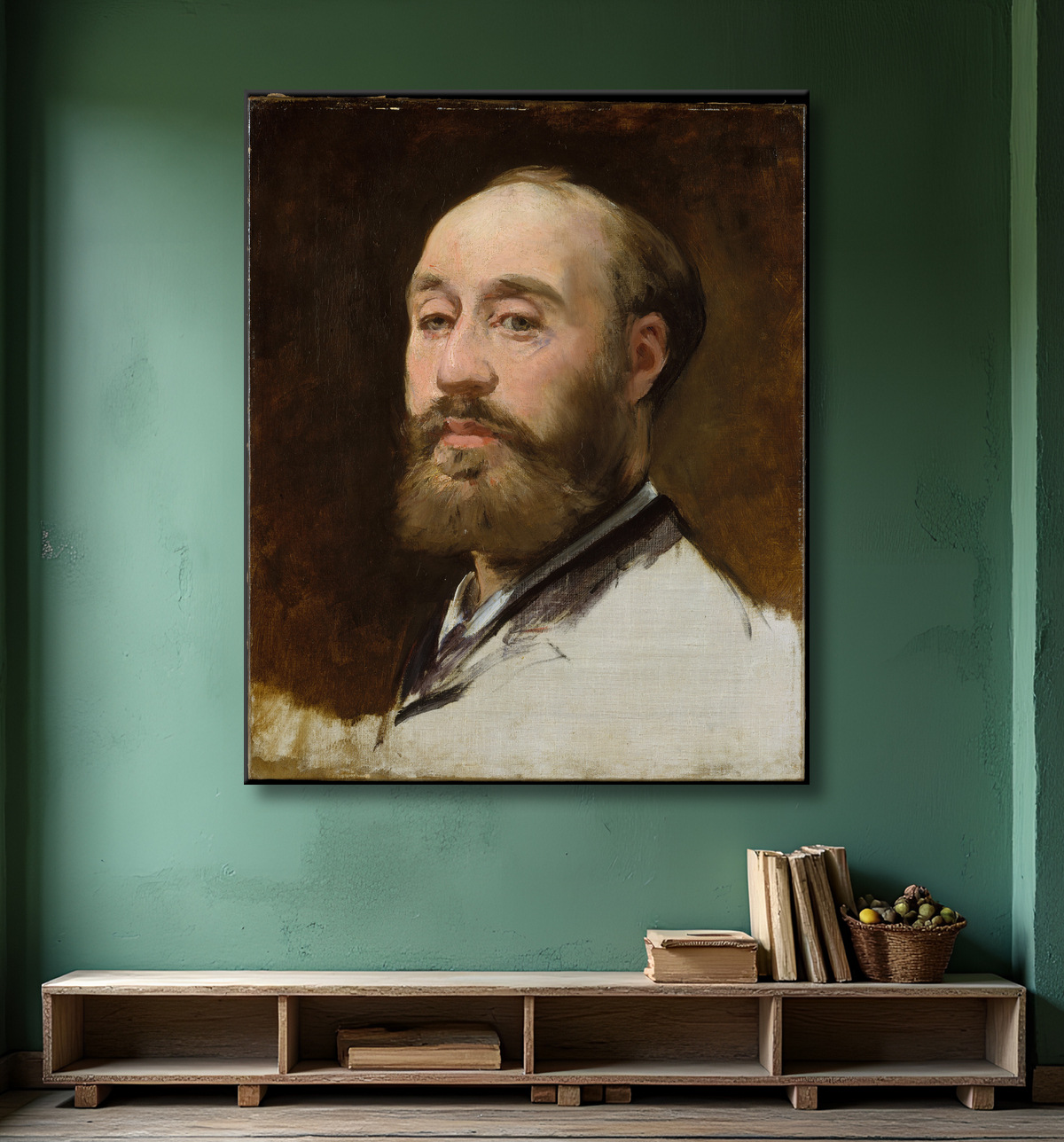 Reproduction Tête de Jean-Baptiste Faure (1830-1914) de Edouard Manet avec decor