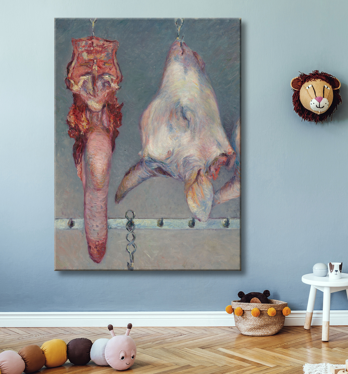 Reproduction Tête de veau et langue de bœuf de Gustave Caillebotte avec decor