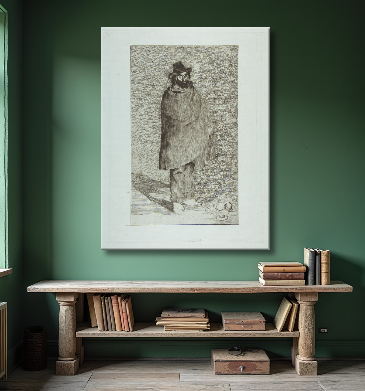Reproduction The Philosopher (Le Philosophe) de Edouard Manet avec decor