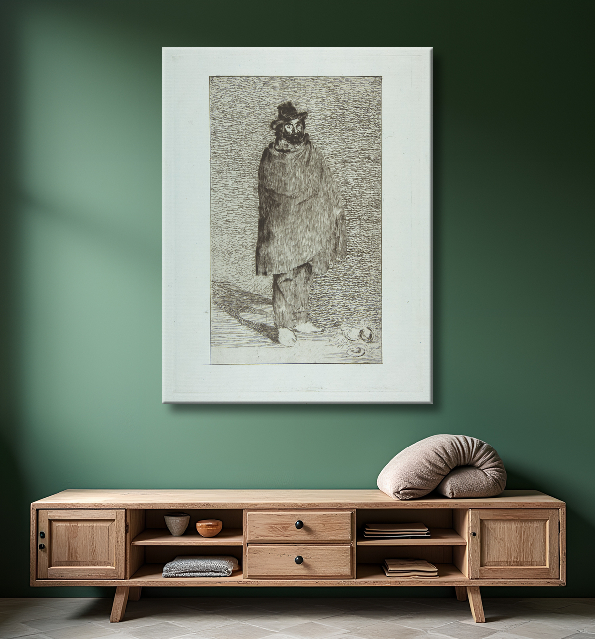 Reproduction The Philosopher (Le Philosophe) de Edouard Manet avec decor