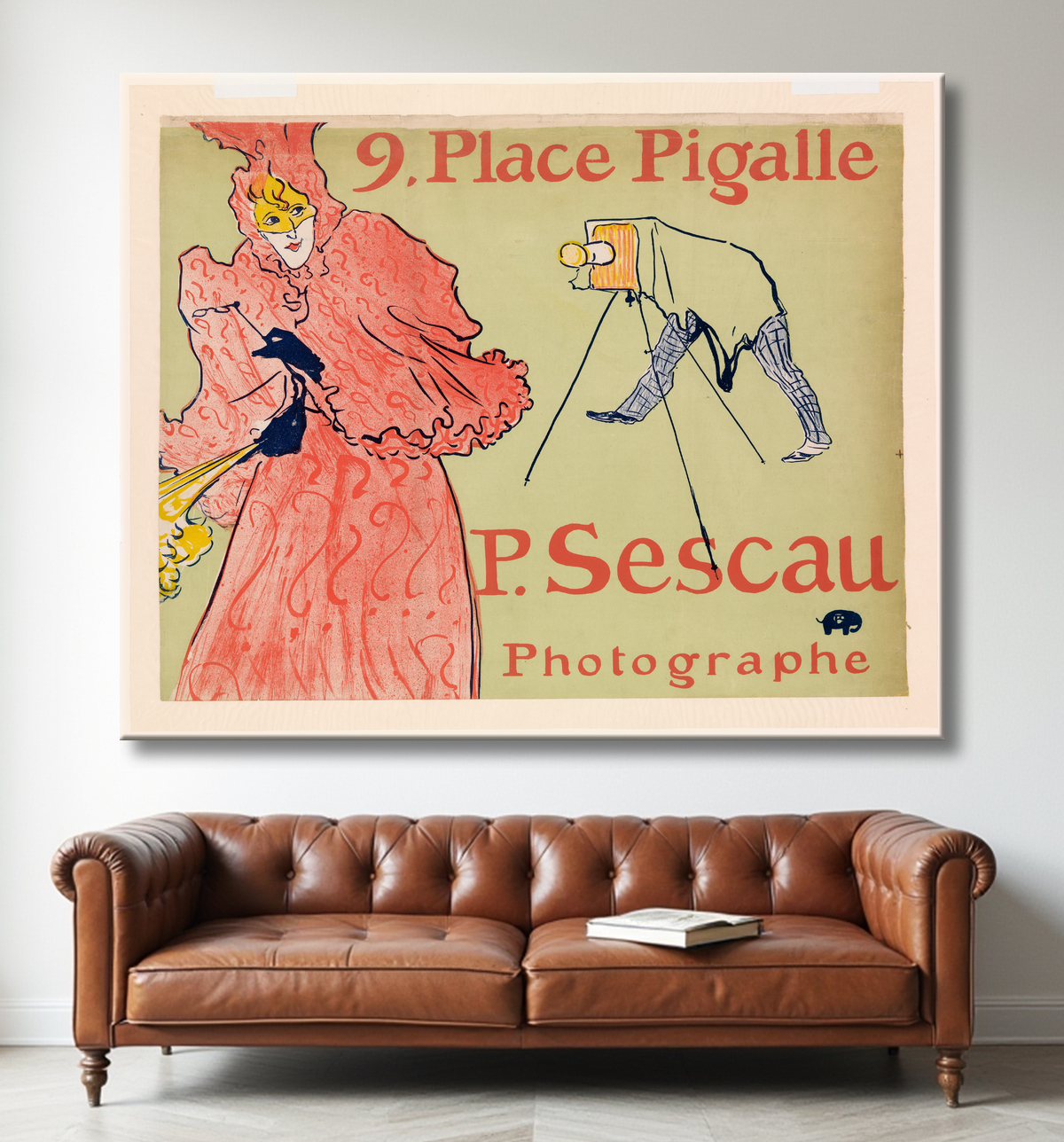 Reproduction The Photographer Sescau (Le Photographe Sescau) de Henri de Toulouse-Lautrec avec decor