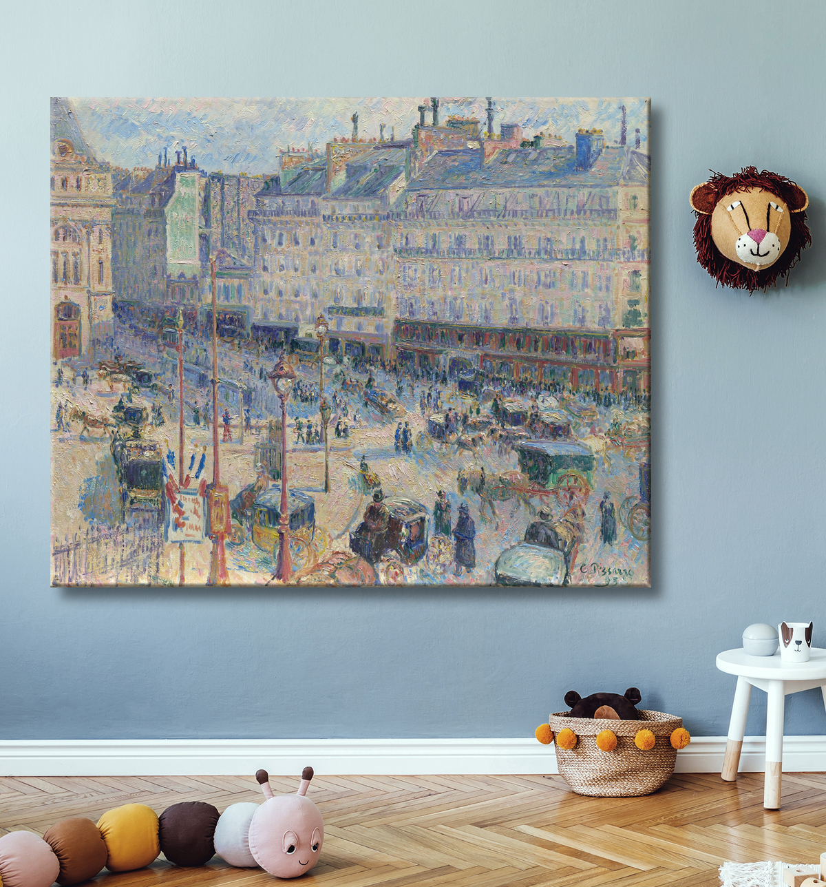 Reproduction The Place du Havre, Paris de Camille Pissarro avec decor