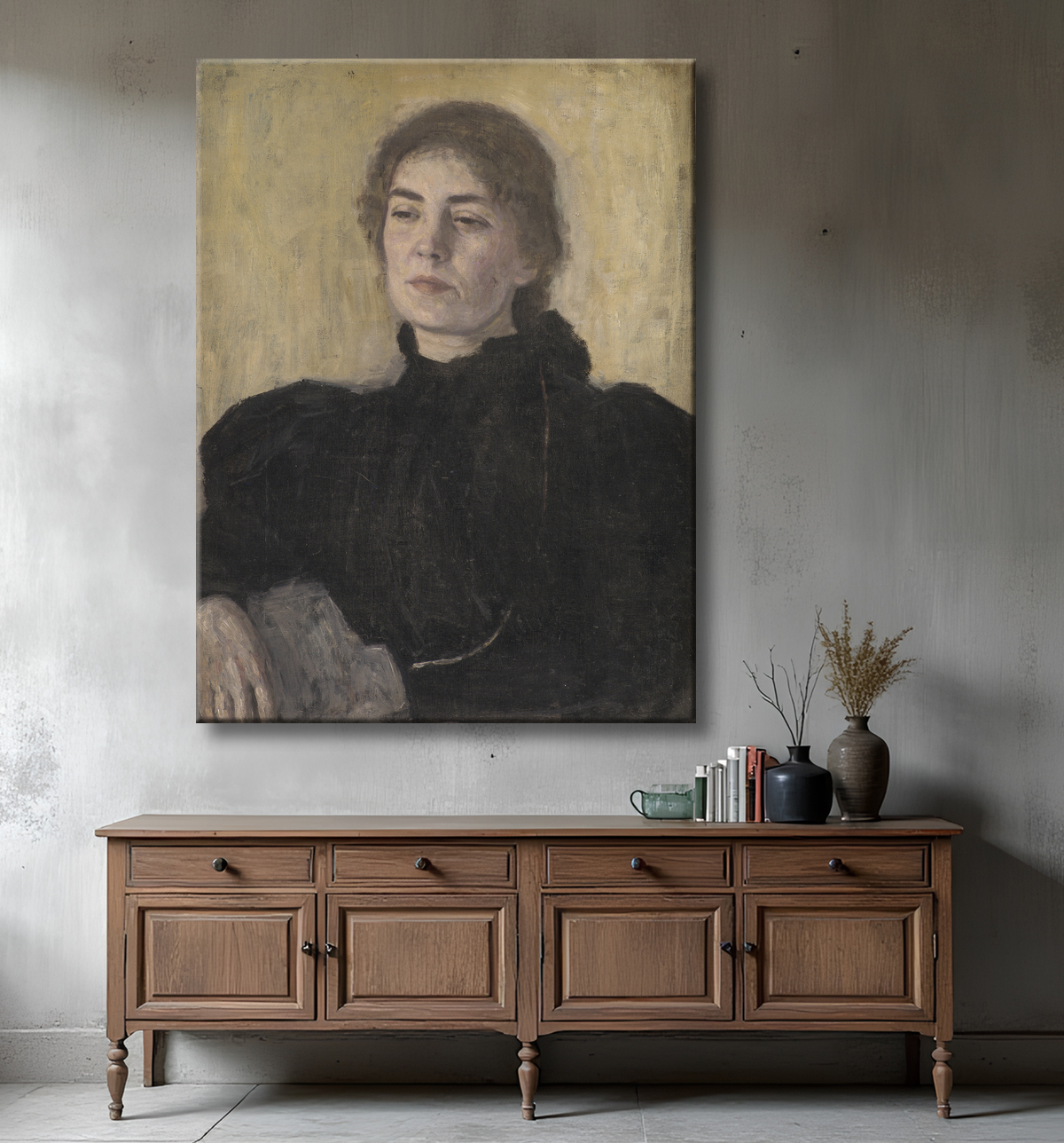 Reproduction Thora Bendix, née Anne Victoria Sundberg de Hammershøi, Vilhelm avec decor