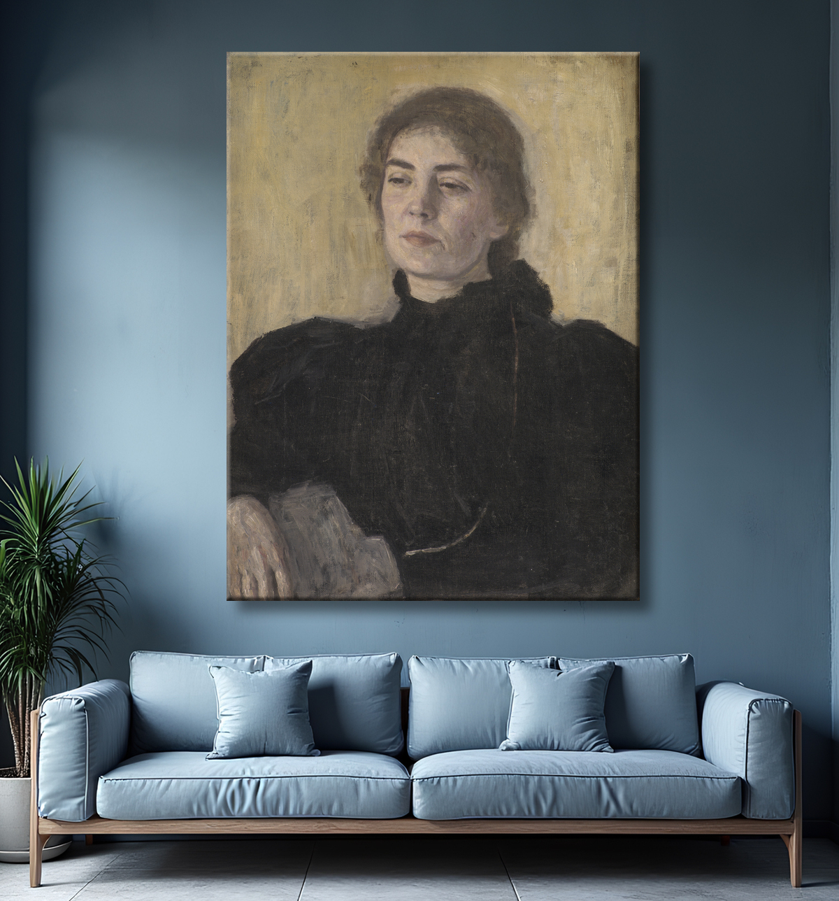 Reproduction Thora Bendix, née Anne Victoria Sundberg de Hammershøi, Vilhelm avec decor