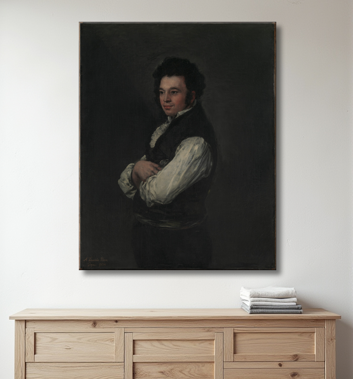 Reproduction Tiburcio Pérez y Cuervo (1785/86–1841), l'architecte de Goya (Francisco de Goya y Lucientes) avec decor