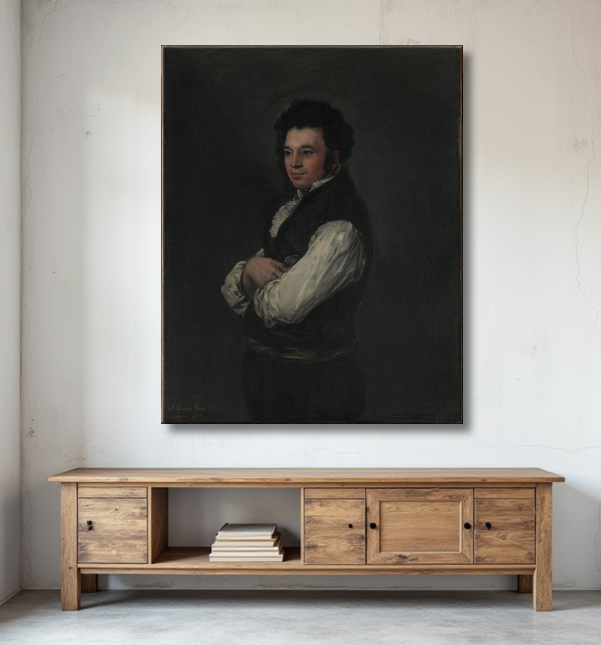 Reproduction Tiburcio Pérez y Cuervo (1785/86–1841), l'architecte de Goya (Francisco de Goya y Lucientes) avec decor