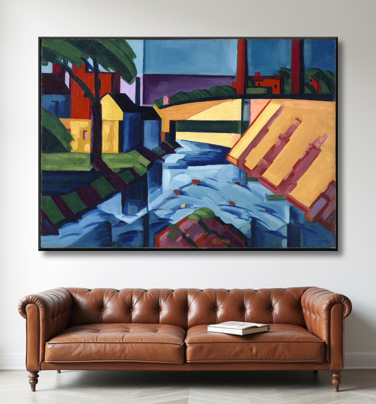 Reproduction Tonalités du soir de Oscar Bluemner, born Prenzlau, Germany 1867-died South Braintree, MA 1938 avec decor