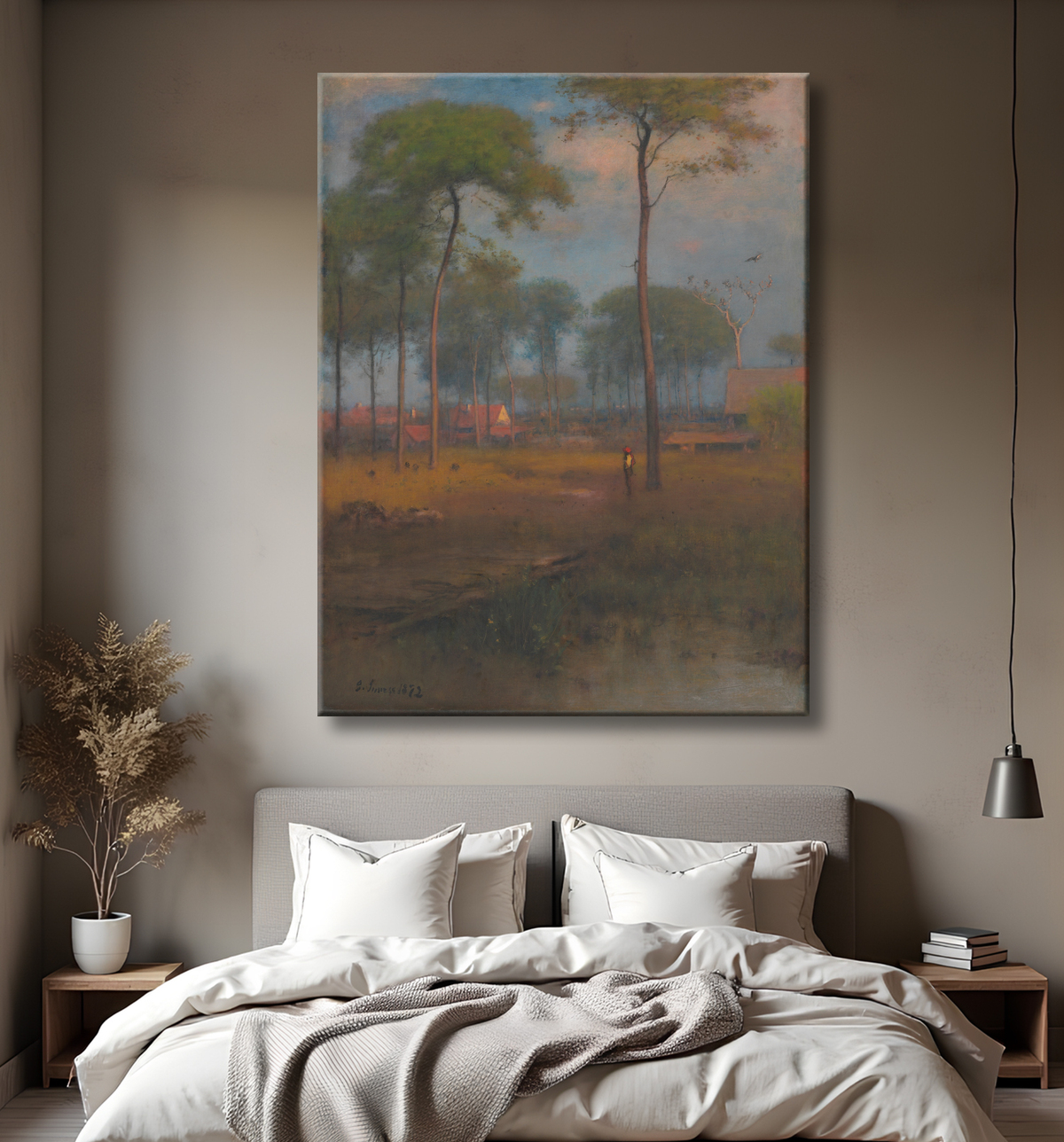 Reproduction Tôt le matin, Tarpon Springs de George Inness avec decor