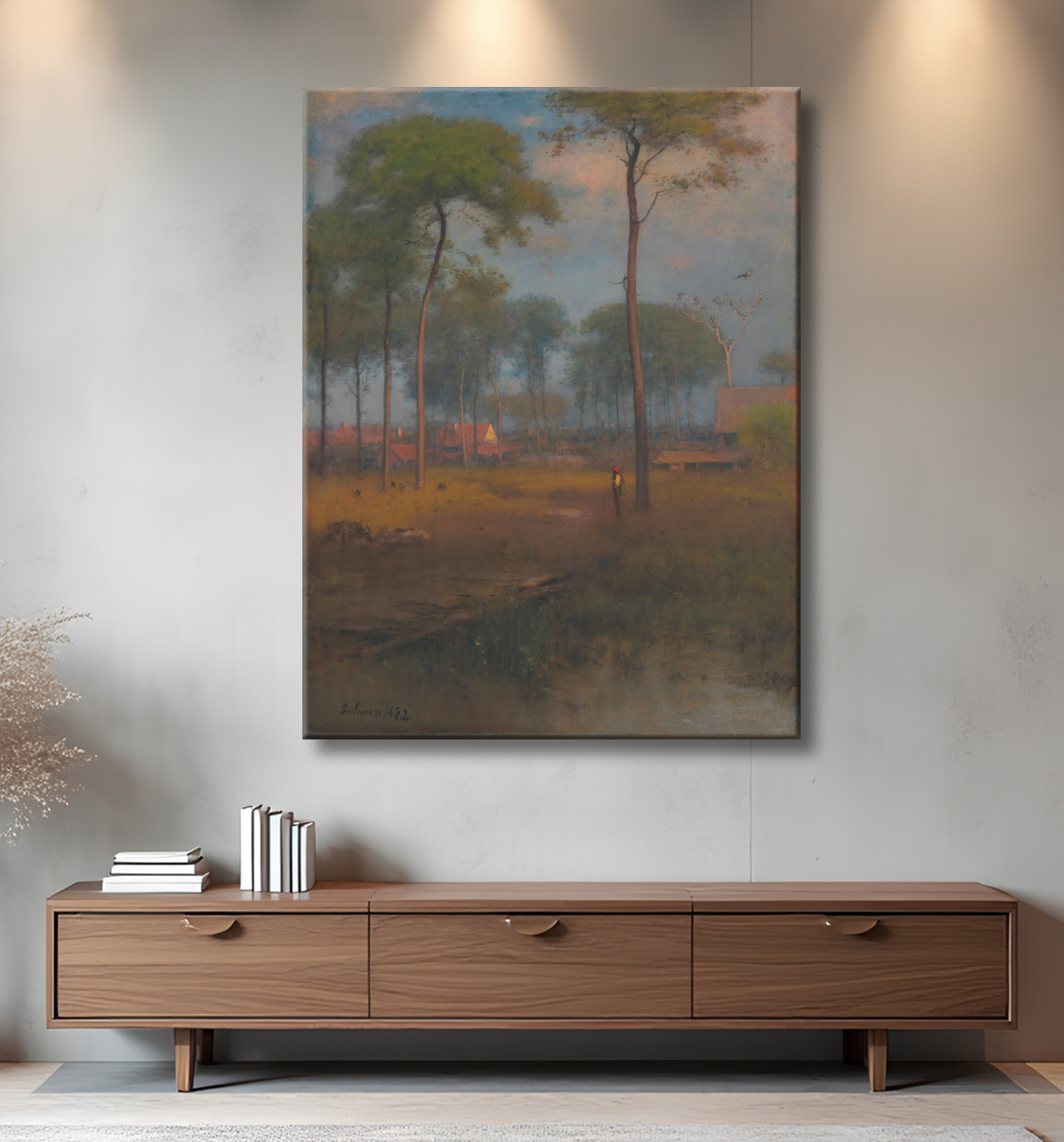 Reproduction Tôt le matin, Tarpon Springs de George Inness avec decor