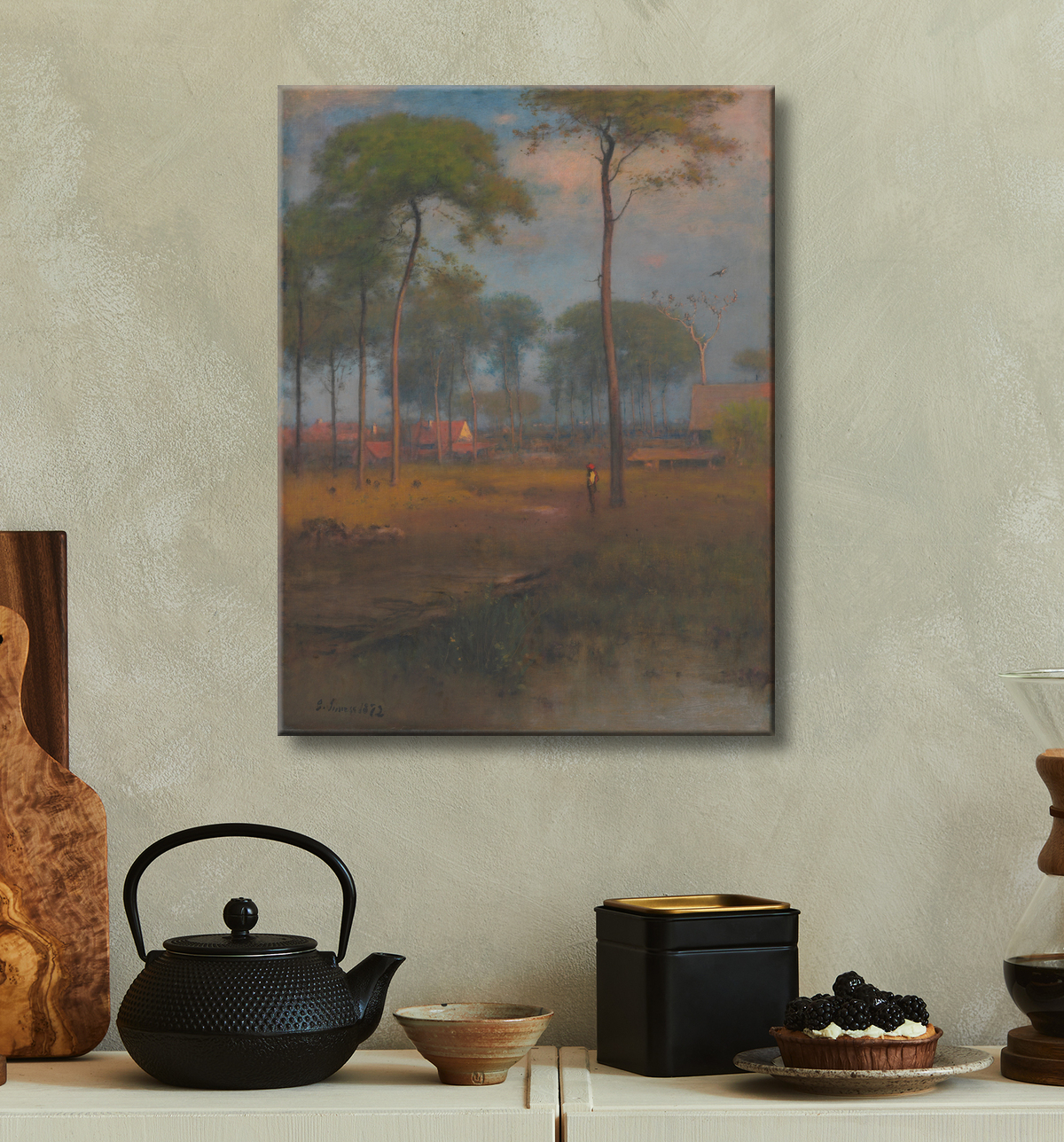 Reproduction Tôt le matin, Tarpon Springs de George Inness avec decor