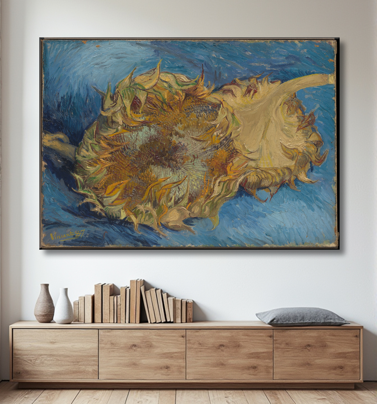Reproduction Tournesols de Vincent van Gogh avec decor