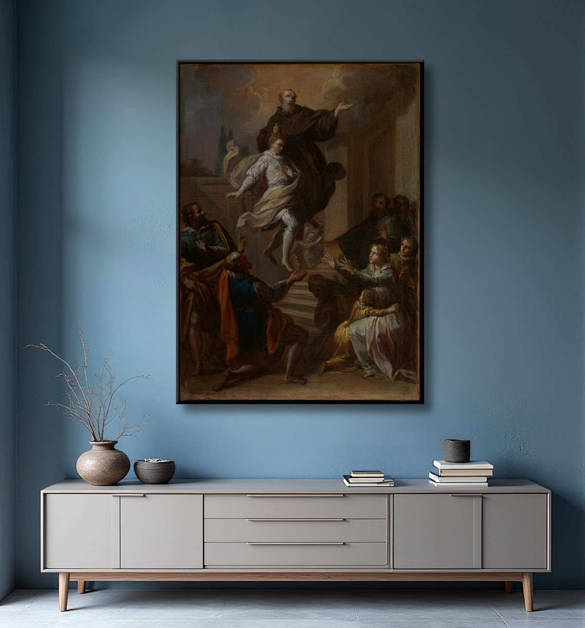 Reproduction Un miracle de saint Joseph de Cupertino (1603-1663) de Placido Costanzi avec decor